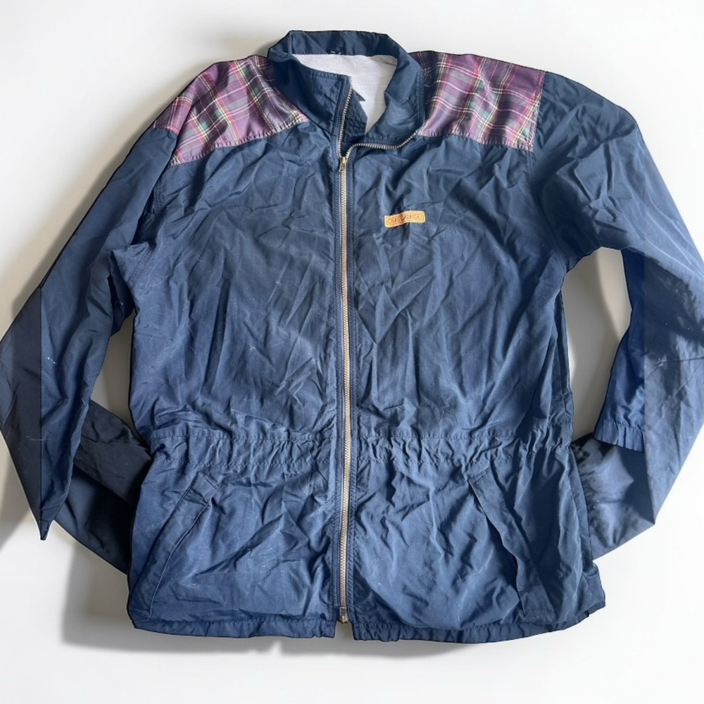 Louis Garneau Windbreaker Jacket Women XL Plaid Cycling